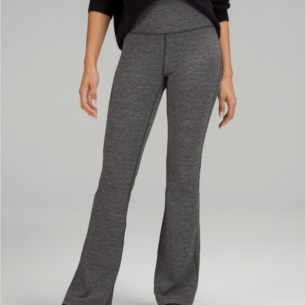 Lululemon Groove Pant Flare Heathered Black